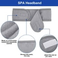 thumbnail image 3 of Whaline Spa Facial Headband Head Wrap Terry Cloth Headband 4 Counts Stretch Towel for Bath, Makeup and Sport (Gray), 3 of 7
