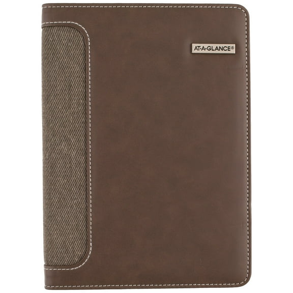 AT-A-GLANCE Harrison Telephone Address Book, Brown, 5 1/2" x 8 1/2"