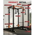 thumbnail image 3 of Historyli Multi-Functional Power Rack with LAT Pulldown & Cable Crossover System, Home Gym, Orange/Black, 3 of 8