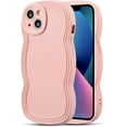thumbnail image 2 of for iPhone 13 Case 6.1 Inch Curly Wave Frame Phone Case Cute Design Color Aesthetic Phone Case Soft TPU Shockproof Protective Bumper Case Cover for Girls, Pink, 2 of 14