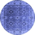 thumbnail image 1 of Ahgly Company Indoor Round Oriental Blue Industrial Area Rugs, 3' Round, 1 of 4