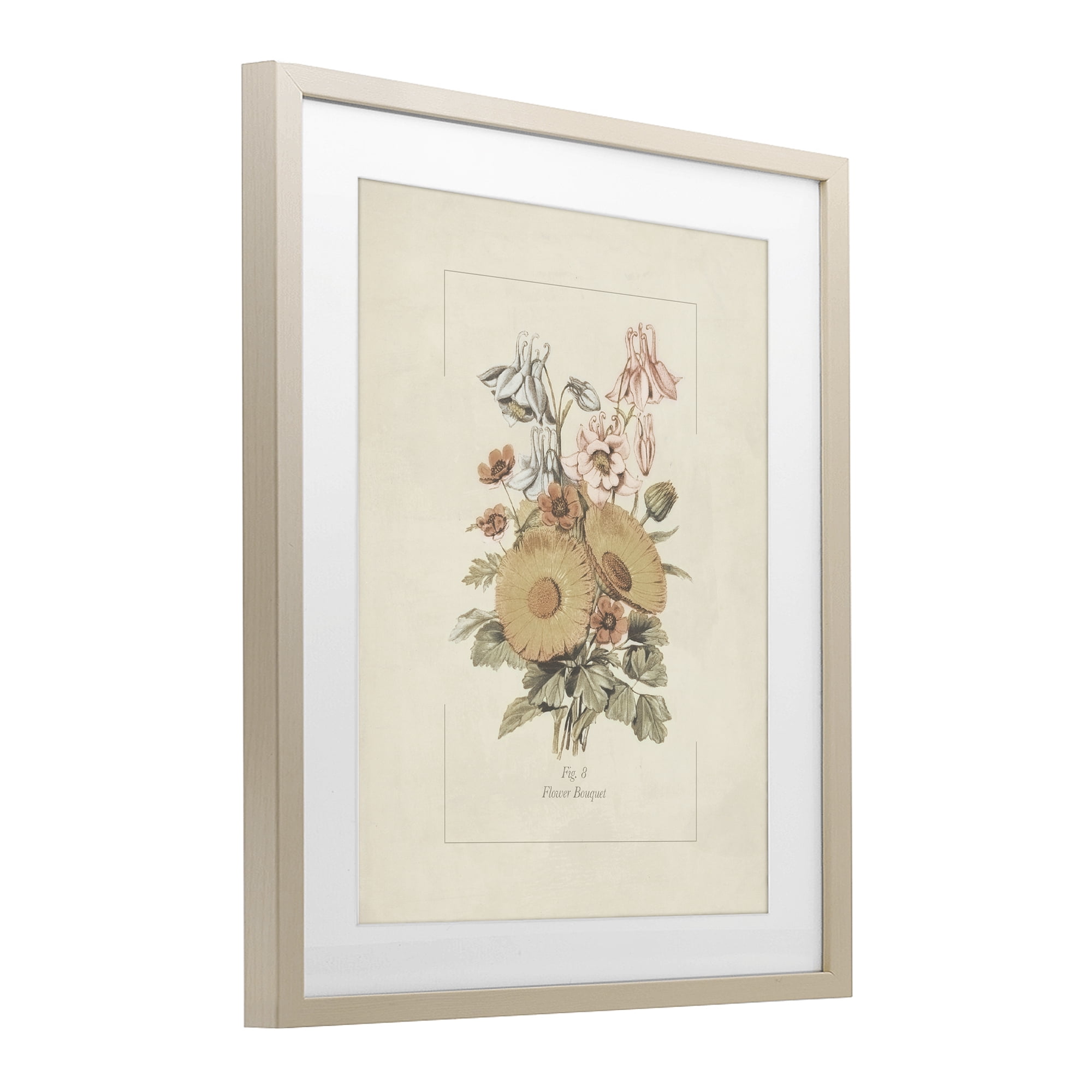Stupell Industries Flower Bouquet Vintage Garden Birch Framed Print Under Glass, design by Dan Meneely