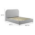 thumbnail image 3 of Keynote Curved Full Platform Bed in Heathered Weave Light Gray, 3 of 10