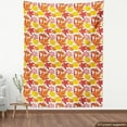 thumbnail image 3 of Autumn Fabric by the Yard Upholstery, Composition of Various Fall Leaves on a Plain Background, Decorative Fabric for DIY and Home Accents, Orange Vermilion by Ambesonne, 3 of 4