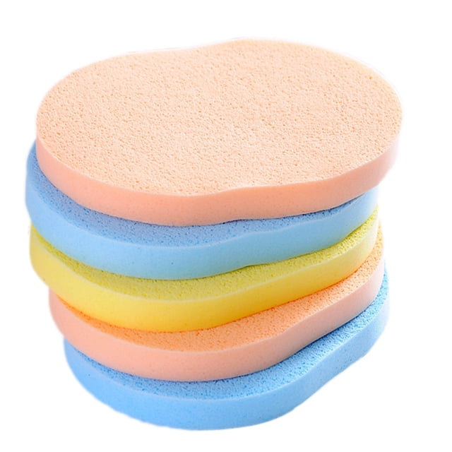 EeaseMX 50 esponjas limpiadoras faciales, herramientas de maquillaje de moda, almohadillas comprimidas, borlas para polvos (color aleatorio)