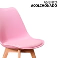 thumbnail image 3 of Sillas Tulip Tipo Eames Modernas Minimalistas Estructura de las Sillas en Madera con Asiento Acolchado Set de 4 Piezas Mirel Tulip Rosas Mirel Tulip, 3 of 9