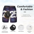 thumbnail image 3 of Balery 2025 Happy New Year 4 Bañador para hombre, shorts de playa de secado rápido con entrepierna y forro de compresión-Large, 3 of 6