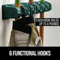 thumbnail image 3 of GORILLA GRIP Wall Mount Organizer, Hooks and Slots to Hold Mop, Broom, Tools, Easy Install, 6 Hooks 5 Slots, Hunter Greeen, 3 of 9