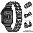 thumbnail image 3 of LEIXIUER Women Bling Stainless Steel Wristbands Compatible with Apple Watch Metal Bands 41mm 40mm 38mm 49mm 45mm 44mm 42mm, Diamonds Stainless Steel Band Replacement iWatch Series 9 8 7 SE 6 5 4 3 2 1, 3 of 12