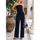 thumbnail image 2 of Conjunto Coordinado PRETTYGARDEN Top Tubo de Punto Acanalado y Pantalones Navy M, 2 of 7
