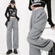 thumbnail image 3 of Pantalones de chándal de estilo otoño e invierno para mujer, de estilo callejero, de moda, con múltiples bolsillos, holgados y atados al tobillo, 3 of 5