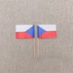 thumbnail image 2 of 100pcs Wooden Flag Toothpicks National Day Decoration Cupcake Toppers Food Toothpick (Czech Republic), 2 of 3