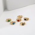 thumbnail image 3 of Titanium Steel Gold Plated Multicolor Zircon Ring, 3 of 3