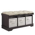 thumbnail image 2 of Walker Edison Essentiel 42" Moderne Ferme Entrée Banc de Rangement - Espresso, 2 of 2