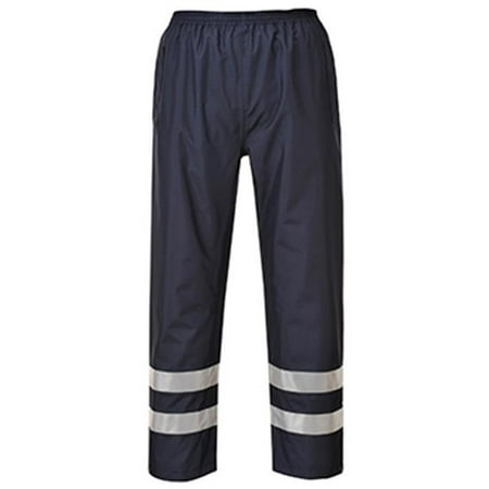 Portwest S481 Medium Iona Lite Hi Visibility Waterproof Trousers, Navy - Regular