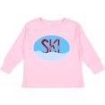 thumbnail image 3 of Inktastic Ski Red Skis and Snow in an Oval Boys or Girls Long Sleeve Toddler T-Shirt, 3 of 5