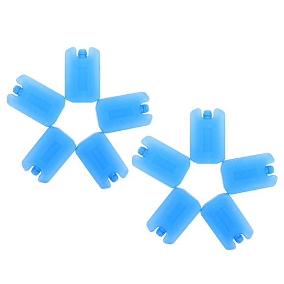 Milisten 10Pcs Cooler Freezer Packs Blue Slim Reusable Ice Packs Pe Material for Lunch Boxes and Coolers