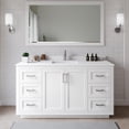 thumbnail image 2 of Wyndham Collection Miranda 66" Wood Single Bathroom Vanity in Nickel/White, 2 of 6