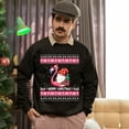 thumbnail image 5 of Christmas Sweatshirt, Flamingo Gnome Merry Christmas Sweatshirt, Unique Tropical Bird Holiday Sweatshirt, Flamingo Lover Gift for Women & Men, 5 of 5