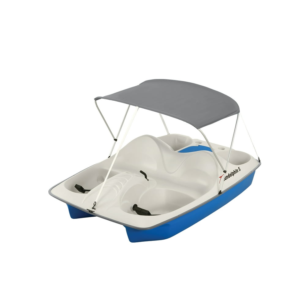 Sun Dolphin 5 Seat Pedal Boat Blue with Canopy