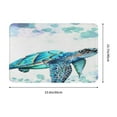 thumbnail image 3 of Sea Turtle Bathroom Rug Nautical Turtle Non Slip Bath Mat with Underwater Seashell Bathroom Accessories 16"X24'', 3 of 8