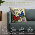 thumbnail image 4 of Pioneer Flower And Butterfly Pillow Covers,Pioneer Flower And Butterfly Throw Pillow Covers 18"×18" ,Living Room Sofa Couch Pillow Covers,Decorative Pillow Covers, 4 of 7