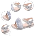 thumbnail image 5 of Ymyiu Little Girls Sandals Infant Baby Boys Girls Summer Sandals Non Slip Soft Sole Toddler First Walker Crib Shoes Size 9 (Silver,Toddler 9), 5 of 8