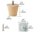 thumbnail image 2 of Uxcell Pierna de Madera para Muebles 2" Tornillo M8 x 0.71 Pulgadas Reemplazo de Pies Redondos para Sillas, Mesas y Escritorios Marrón 2 piezas, 2 of 7