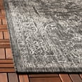 thumbnail image 2 of SAFAVIEH Courtyard Darin Traditional Indoor/Outdoor Runner, 2'3" x 6'7", Black/Ivory, 2 of 6