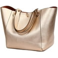 thumbnail image 1 of Bolsos de mano SSuperp de cuero PU impermeables oro rosa, 1 of 5