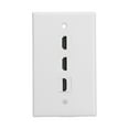 thumbnail image 4 of 3 Ports 4K Wall Plate, Wear  Durable Closefitting Video Wall Panel Multiport With Screws For Digital Router, 4 of 8
