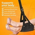 thumbnail image 4 of Airplane Travel Foot Rest Portable Travel Foot Hammock Adjustable Flying Foot Rest for Long Flight Bus Train Office Home, 4 of 5