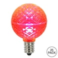 thumbnail image 2 of G50 Faceted LED Pink Bulb E17 .45W 25/Bx, 2 of 2