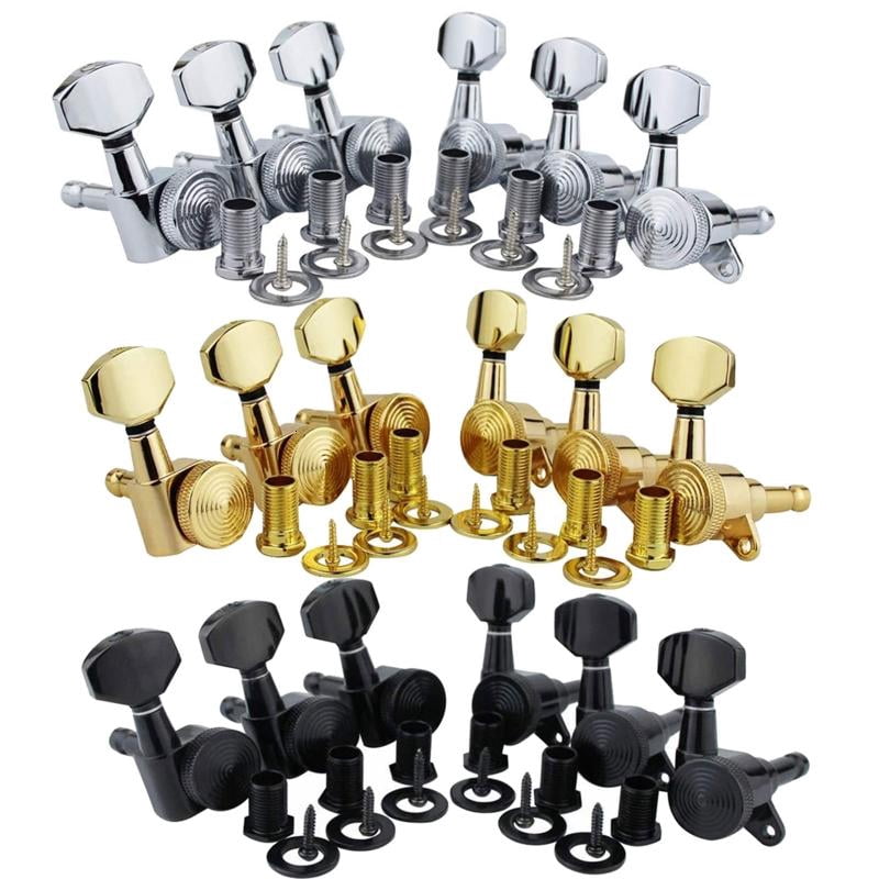 CEORPER 6Pcs Guitar Locking Tuners (3L+3R Handed) 1:18 Ratio Lock String Tuning for Key