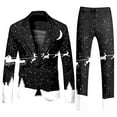 thumbnail image 1 of Costumes de Noël pour Hommes à Imprimé Complet pour Hommes Ensemble Costume Ajusté et Pantalon Ensemble de Costumes pour Hommes Manteau Ajusté Ensemble Robe à Revers Costume pour Hommes, 1 of 6