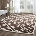 thumbnail image 3 of SAFAVIEH Cambridge Judy Geometric Wool Area Rug, Dark Brown/Ivory, 6' x 9', 3 of 8