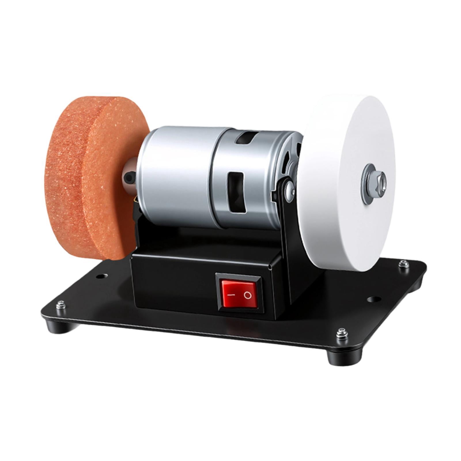 Miulika Mini Bench Grind Professional Electric Sharpener Benchtop Sander Multifunction Grinding Machine Metal Body Suitable for Desktop Work Crafting