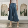 thumbnail image 2 of UANWENN Plus Size Pants for Women High Waisted Wide Leg Casual Work Pants Comfortable Cropped Trousers with Cargo Pockets Outfit Spring Fall Women Clothes plus Size Pants plus Size Exercise Clothes, 2 of 5