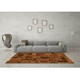 thumbnail image 3 of Ahgly Company Indoor Rectangle Abstract Orange Modern Area Rugs, 5' x 7', 3 of 4