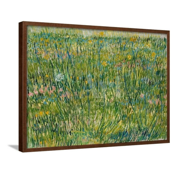 Patch of Grass, Botanical Framed Art Print Wall Art by Vincent van Gogh Sold by Art.Com