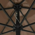 thumbnail image 6 of vidaXL Garden Parasol Taupe Polyester Standard Garden Parasol Round, 6 of 7