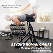 FiitDavz Metal Spine Decompression Roman Chair Hyperextension Bench Adjustable, 350lb Capacity, 1-Count
