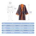 thumbnail image 2 of Jiibva Cotton Kimono Robes With Belt For Men, Jacquard Thin Printed Bathrobe Japanese Robes Pajamas Yukata Belted Robe for Home Casual Wear, 2 of 7