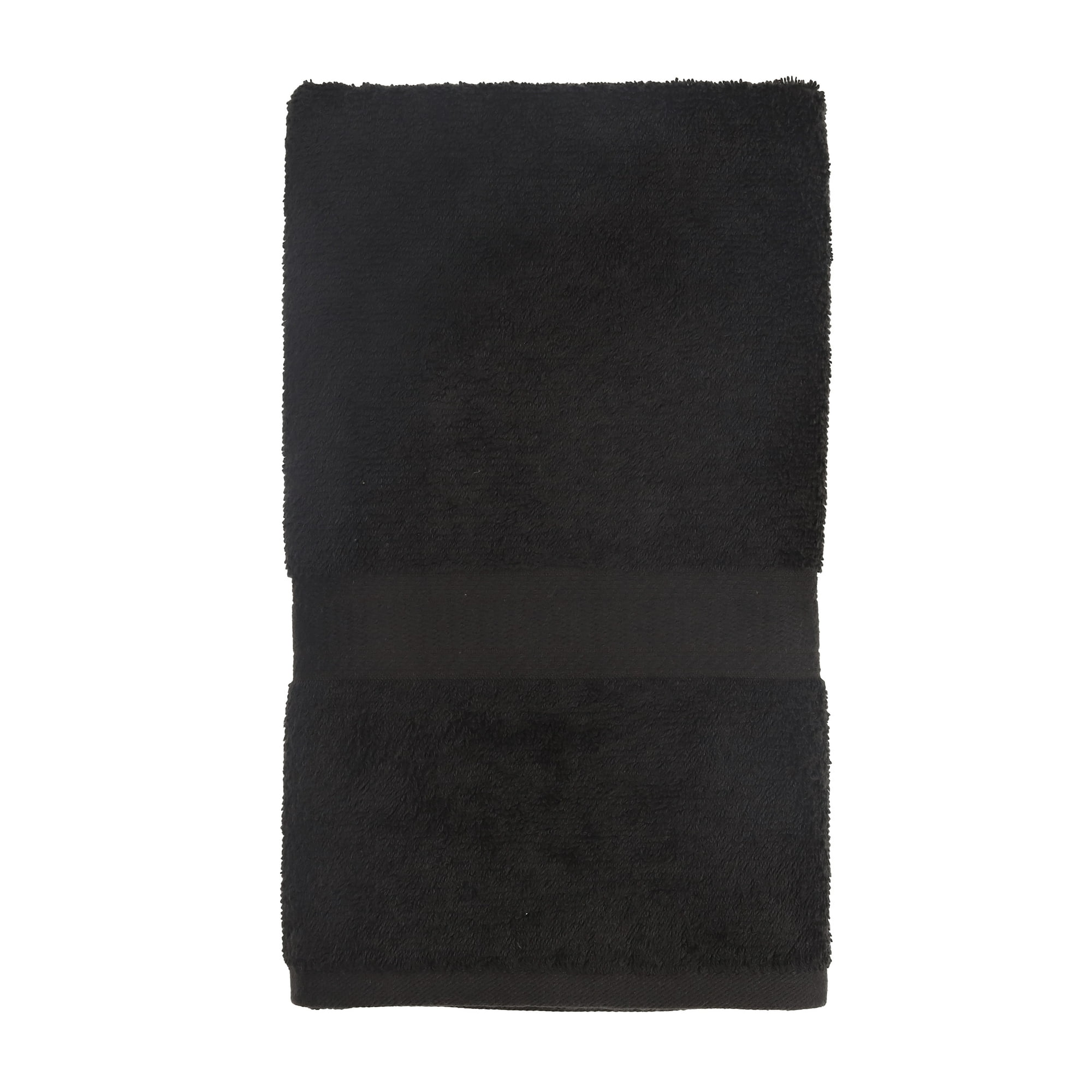 Mainstays Basic Hand Towel, 100% Cotton, Black, 1 Piece