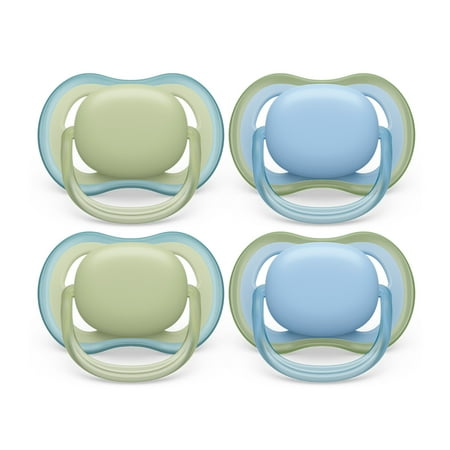 Philips Avent Ultra Air Pacifier - 4 X Light, Breathable Baby Pacifiers For Babies Aged 0-6 Months, Bpa Free with Sterilizer Carry Case (Model SCF085/48)