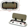 thumbnail image 6 of Bomar Boat Portlight Window 7005001 | 12 x 6 Inch Aluminum Smoke Tint, 6 of 6