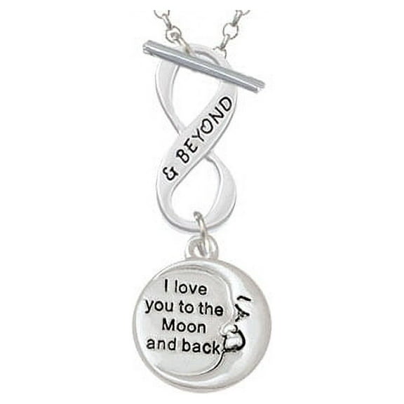 I Love You to the Moon and Back & Beyond Infinity Toggle Chain Necklace