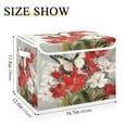 thumbnail image 3 of WOBOGO Lily Butterfly Large Collapsible Storage Box Flip Lid Fabric Decorative Organizer Container Basket with Handles 16.5×12.6×11.8in, 3 of 7