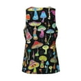 thumbnail image 5 of Easygdp Bright Mushrooms Men's Tank Top, Sleeveless Muscle T Shirts, Breathable, Quick-Dry, Loose for Gym, Running, Fitness - Large, 5 of 9