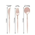 thumbnail image 3 of Efavormart 24 Pack | 8" Rose Gold Heavy Duty Plastic Cutlery Set | Blush Handle Plastic Silverware, 3 of 11